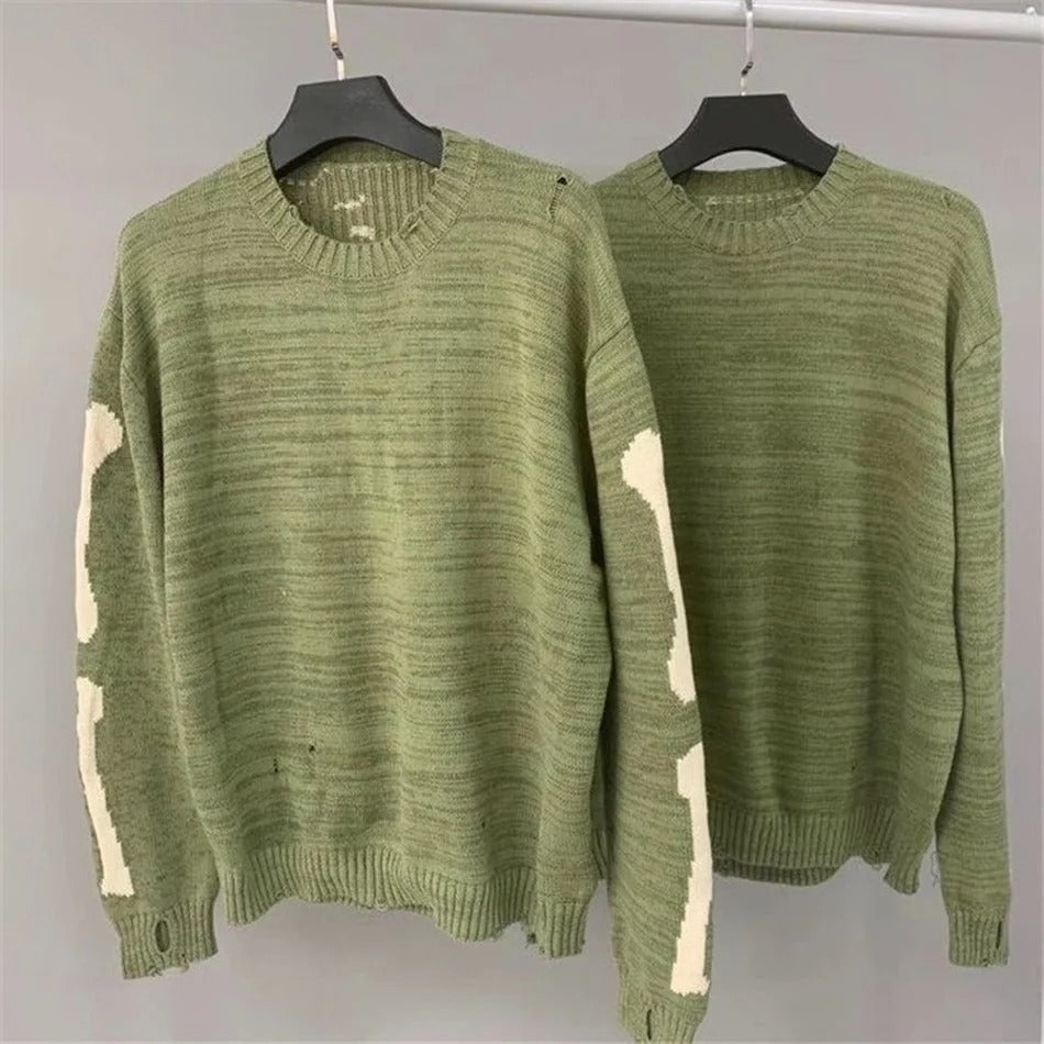 Green Skeleton Sweater