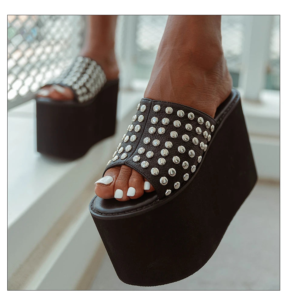 Platform Black Sandals