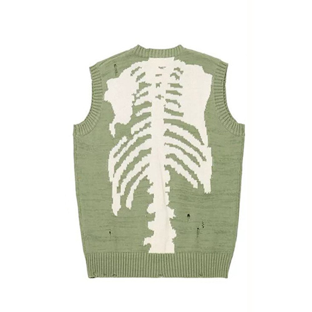 Green Skeleton Sweater