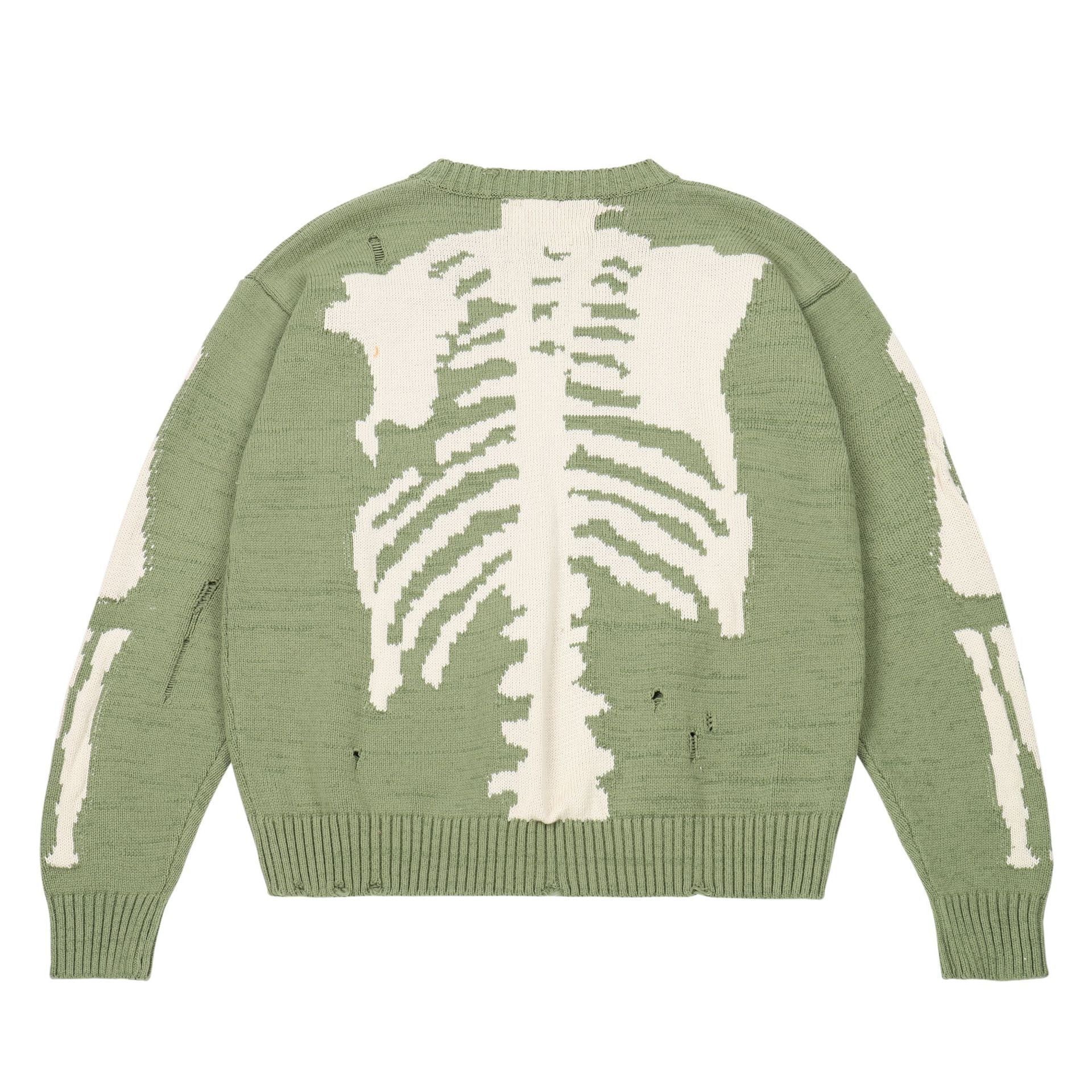 Green Skeleton Sweater