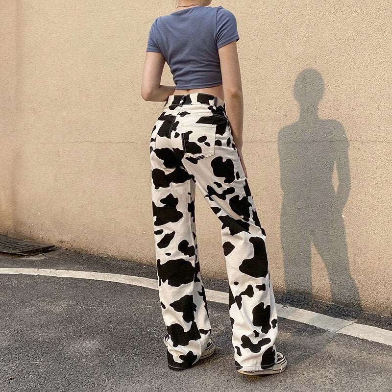 Cow Print Jeans