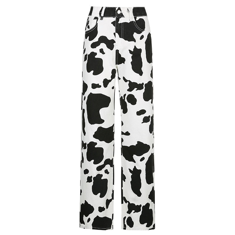 Cow Print Jeans