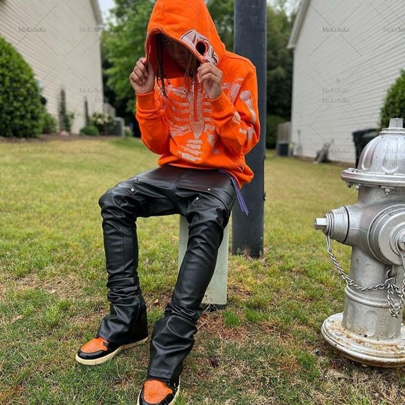 Orange Full Zip Hoodie