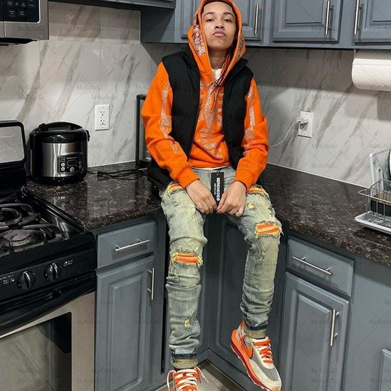 Orange Full Zip Hoodie