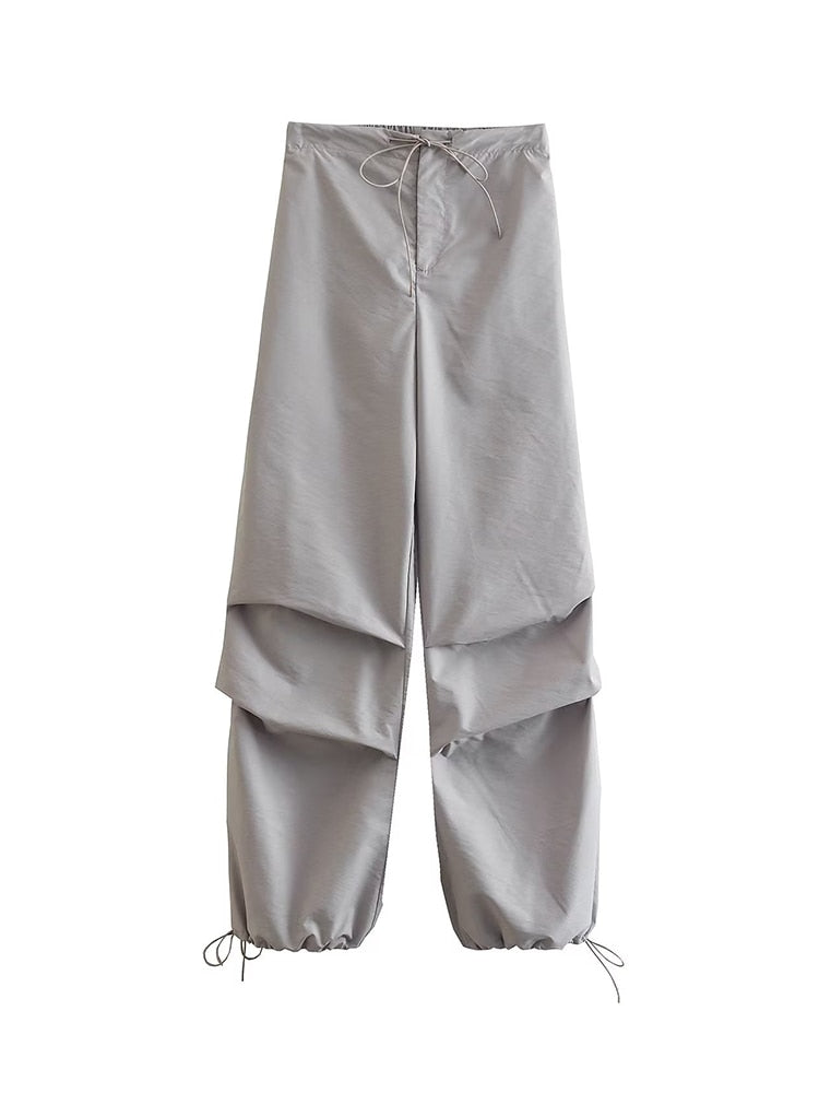 Grey Parachute Pants