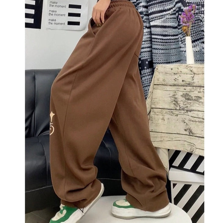 Brown Athletic Track Pants