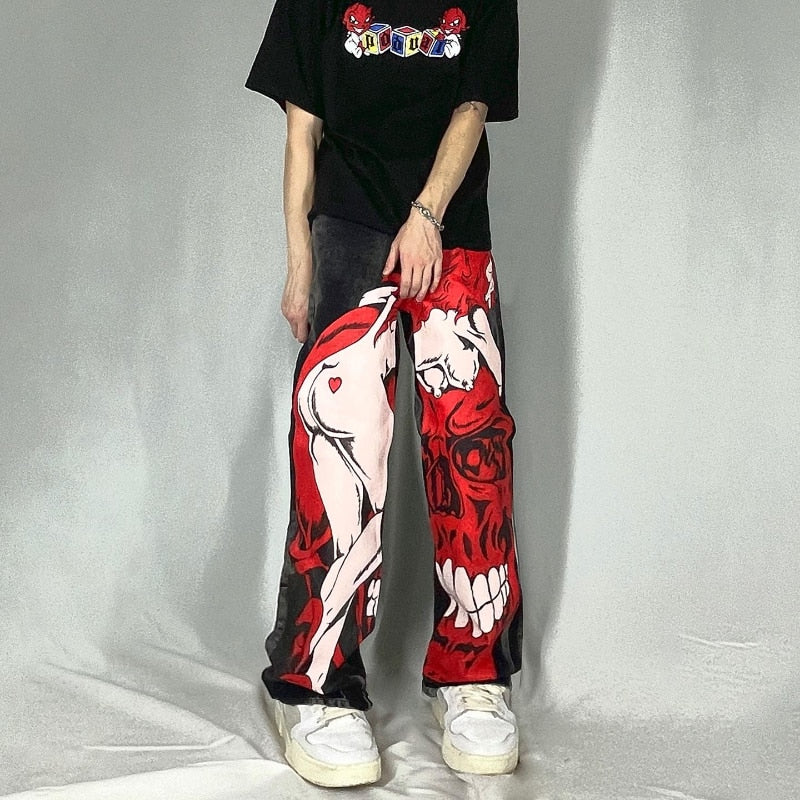 Y2K Vintage Patchwork Denim Pants