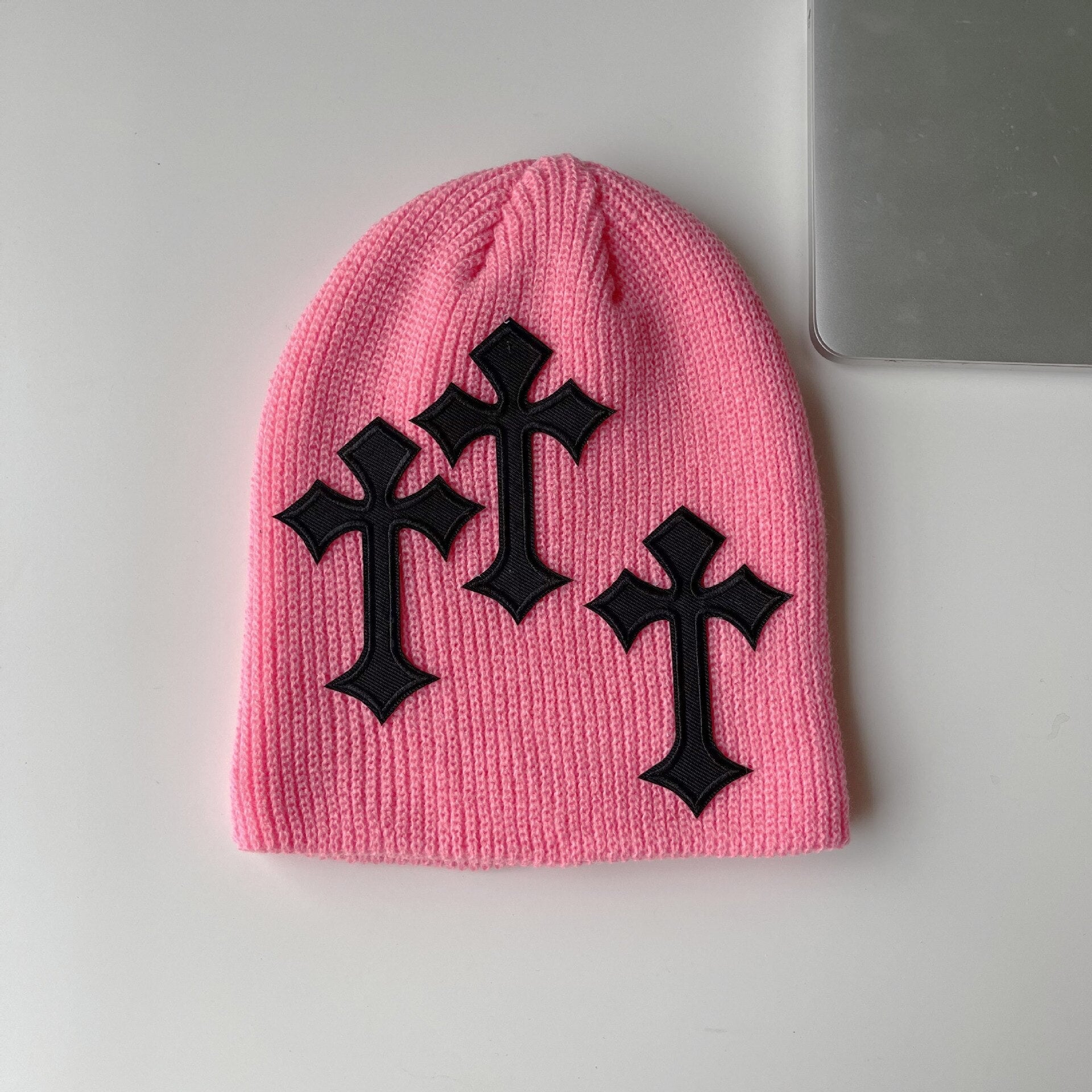 Cross Embellished Beanie