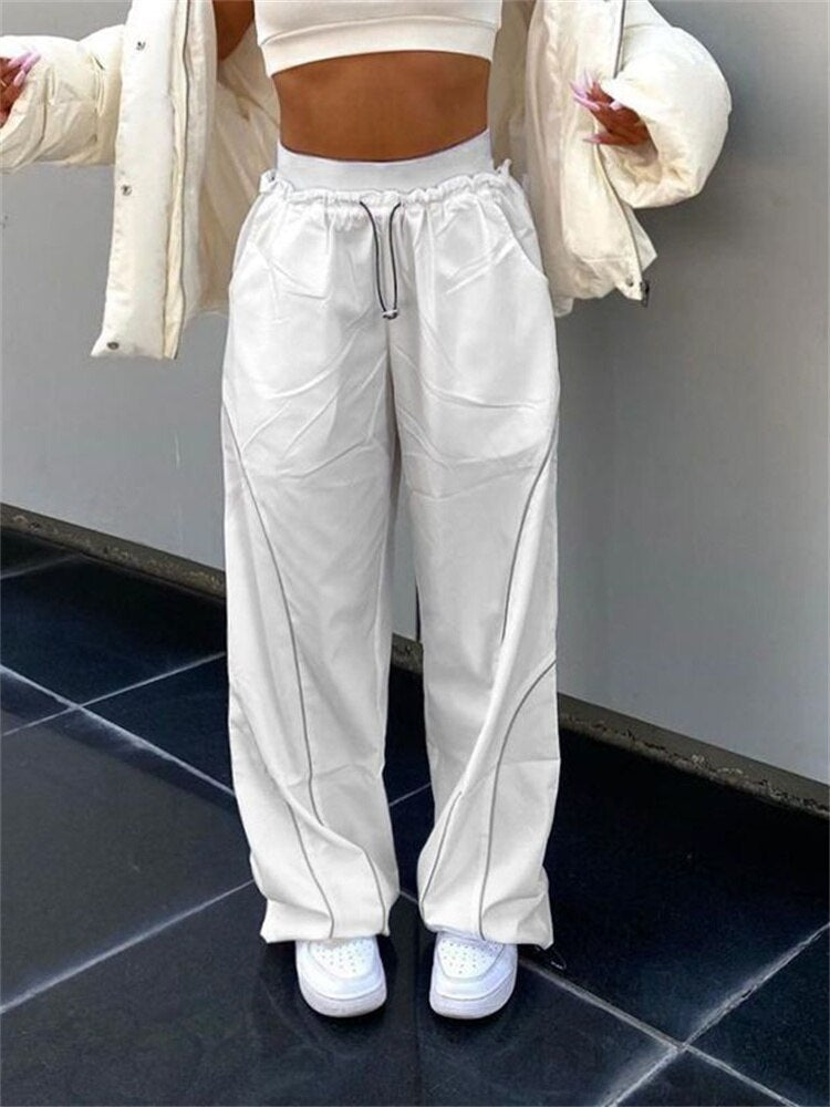 White track pants