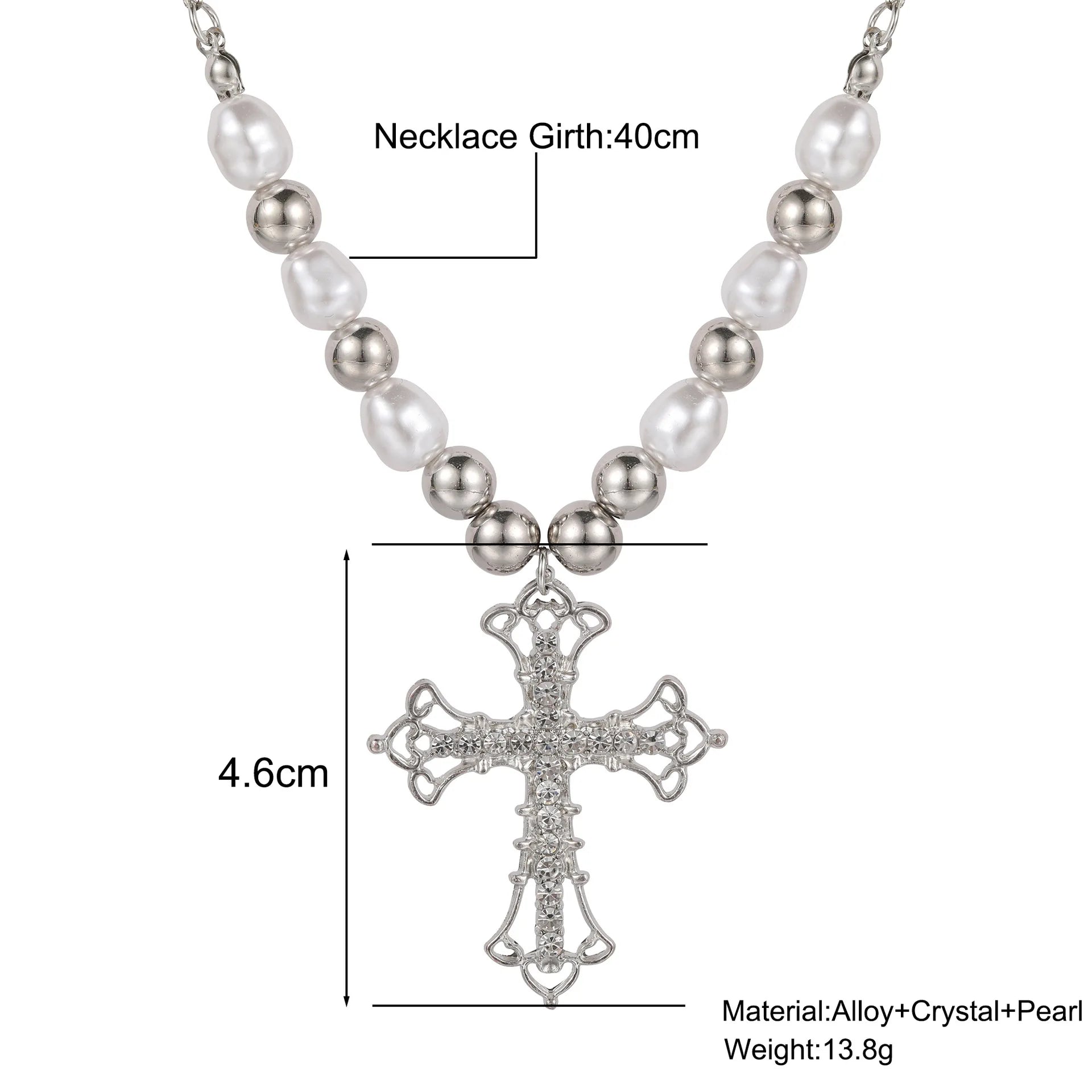 Pearl Cross Necklace