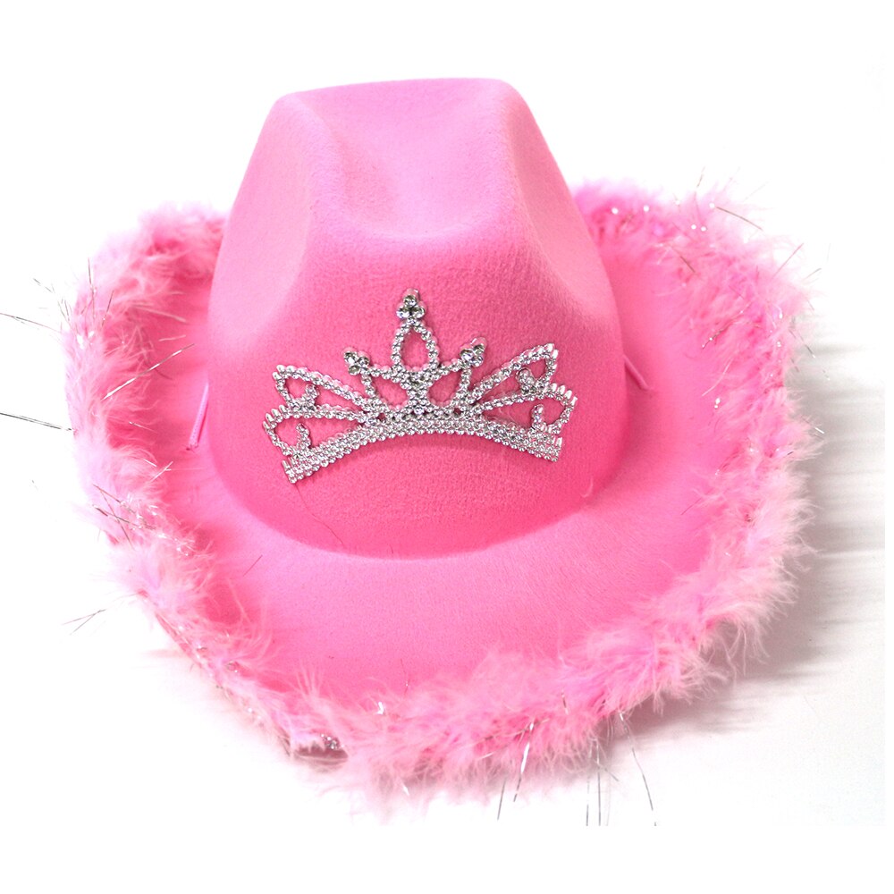 Pink Fur Cowboy Hat