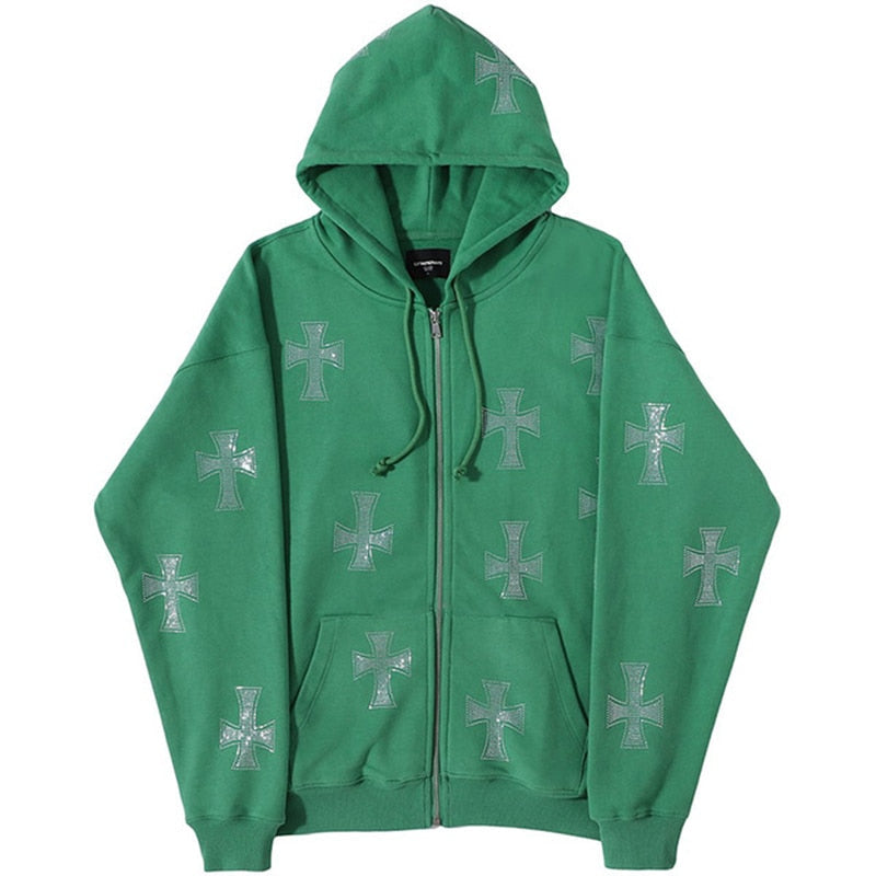 Rhinestone Cross Jacket