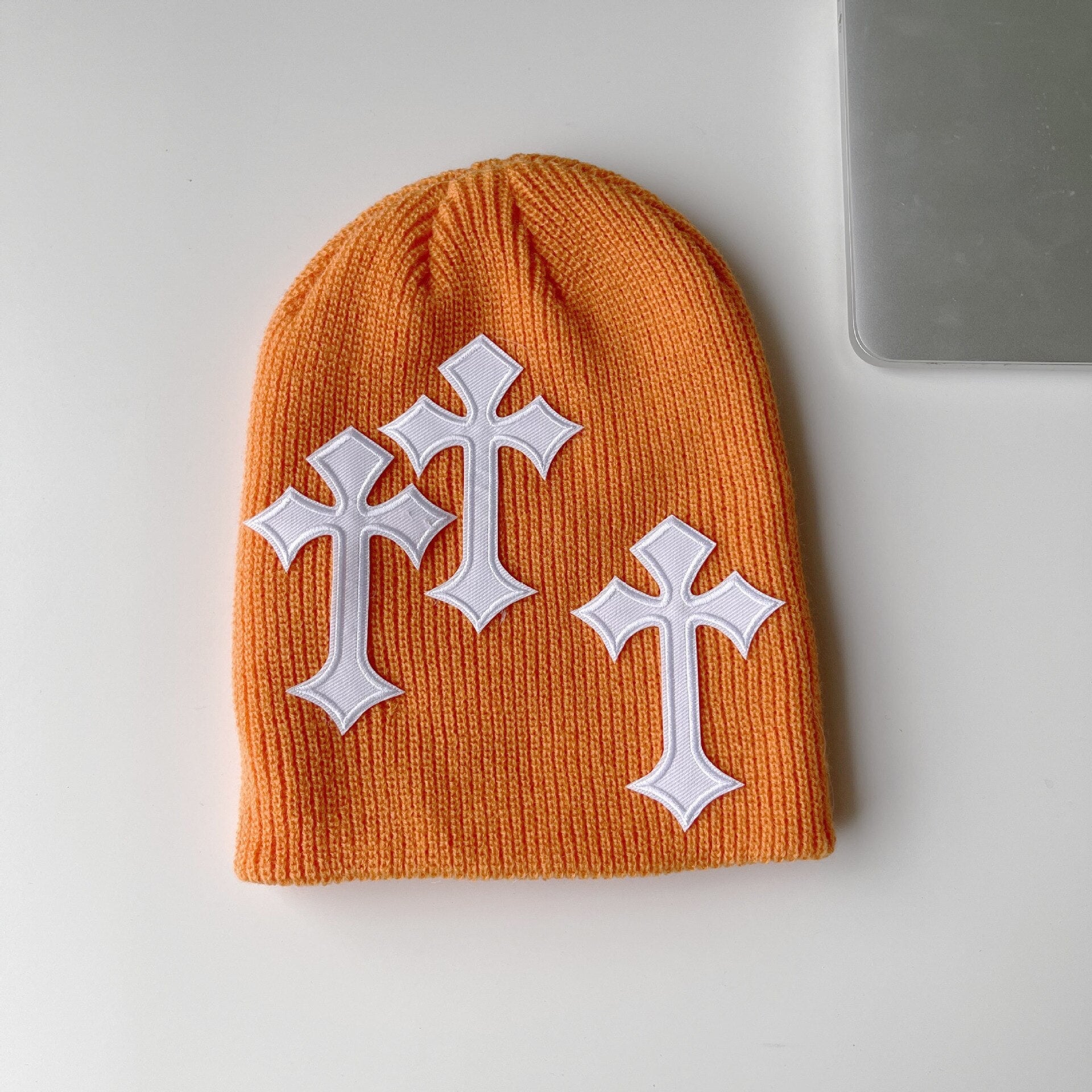 Cross Embellished Beanie