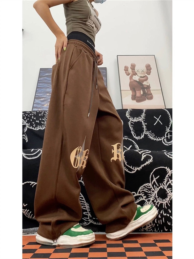 Brown Athletic Track Pants