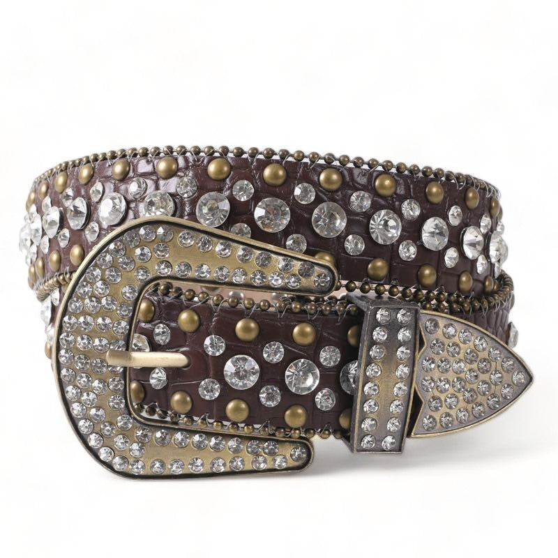 Country Style Rhinestone Belt