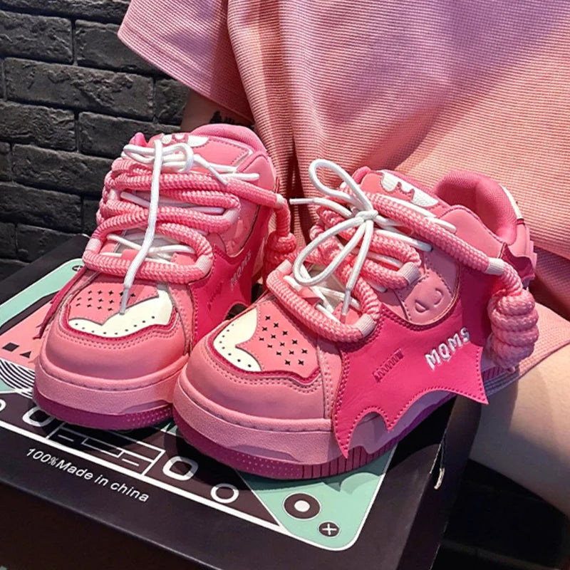 Pink Platform Sneakers