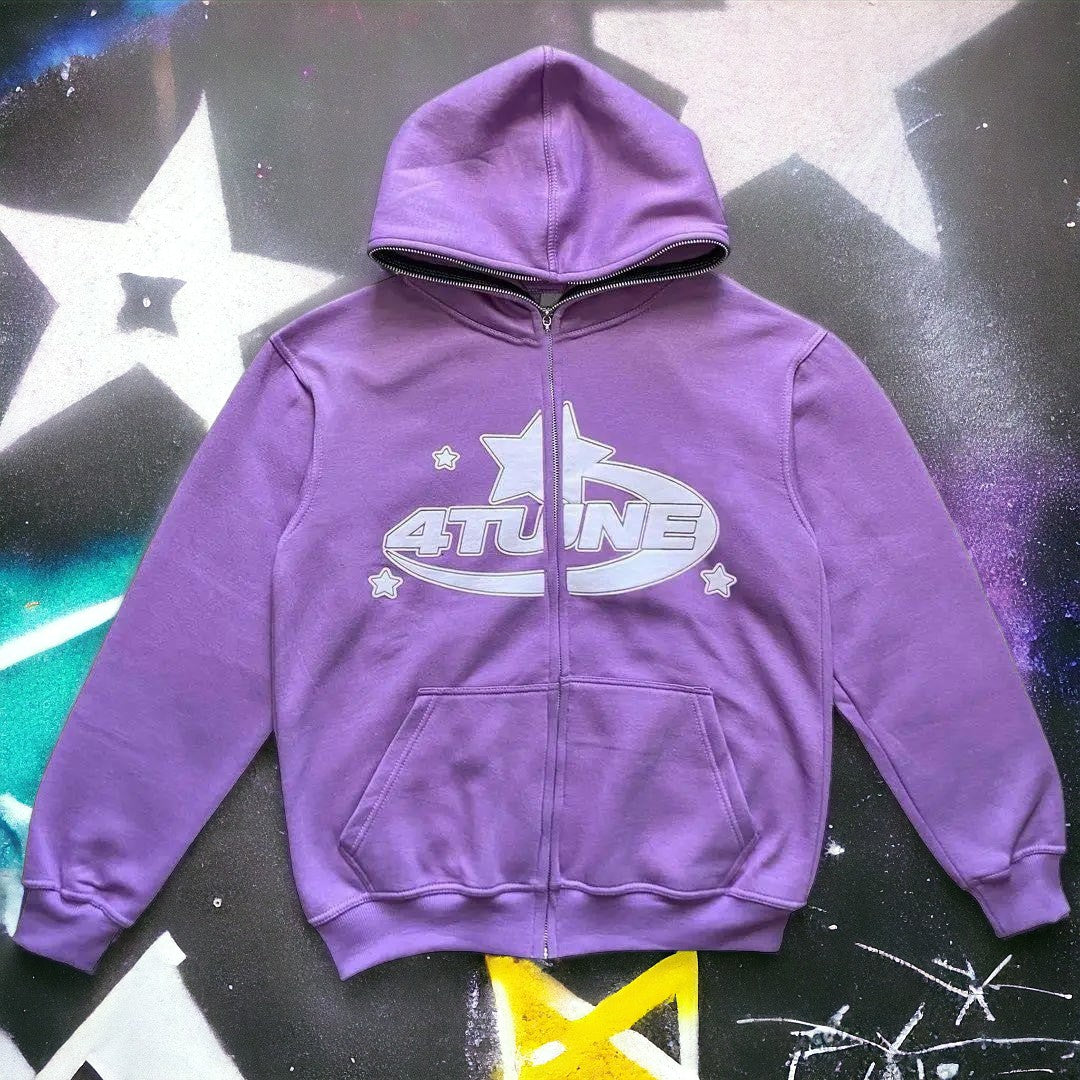 Purple Full Zip Hoodie