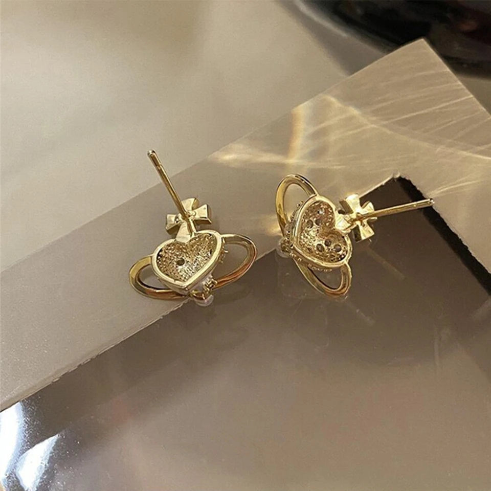 Pearl Heart Earrings