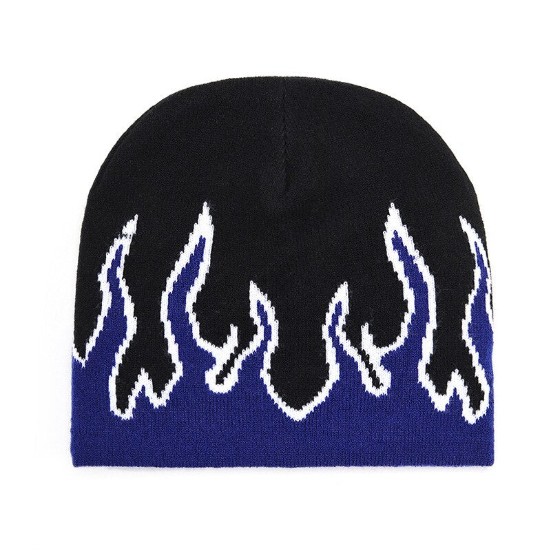 Flame Print Beanie