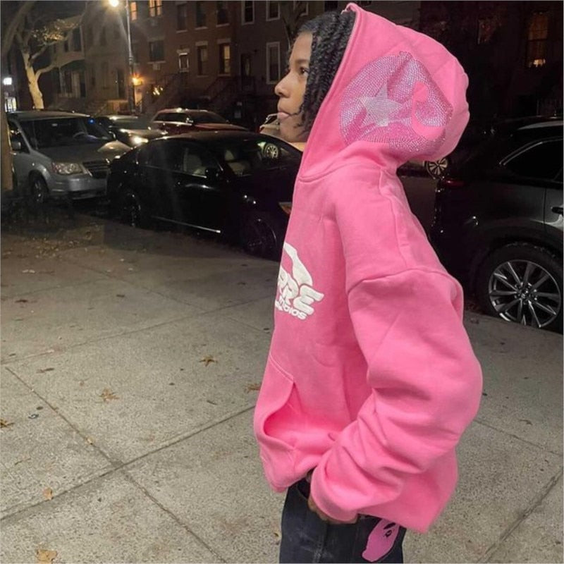 Pink full zip hoodie