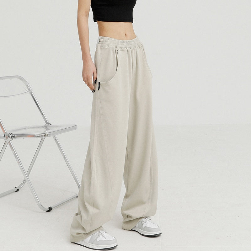 Beige Athletic Track Pants