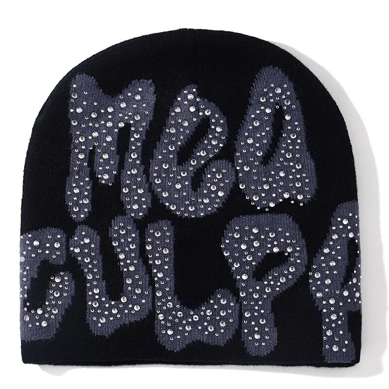 Rhinestone Embellished Beanie