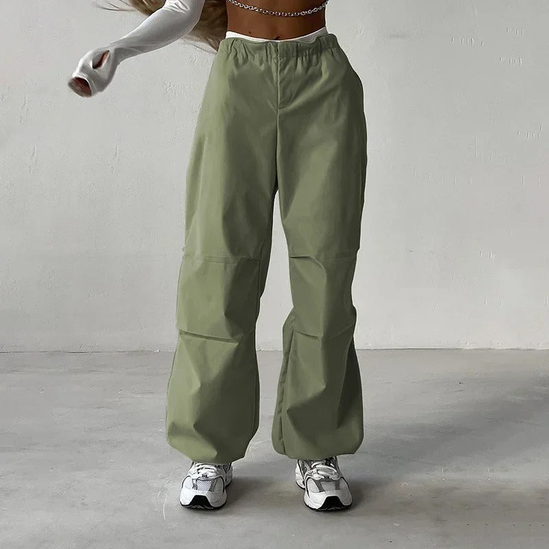 Khaki Parachute Pants